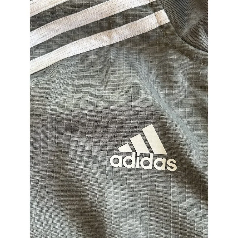 Adidas Youth Unisex Kids TIRO19 Training Jacket Gray Striped Full Zip NWT Size S